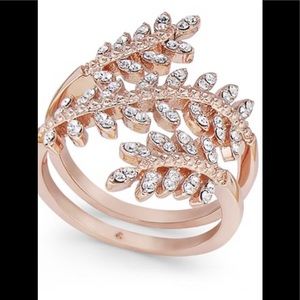 COPY - Eye Catching Rose Tone Crystal Leaf Wrap R…